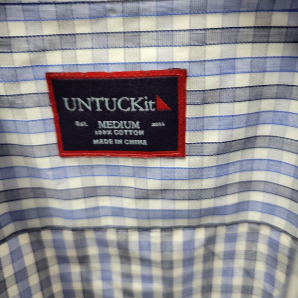 UNTUCKit Men's Long-Sleeves Plaid Button-Up Shirt Medium Excellent Condition - Picture 7 of 7